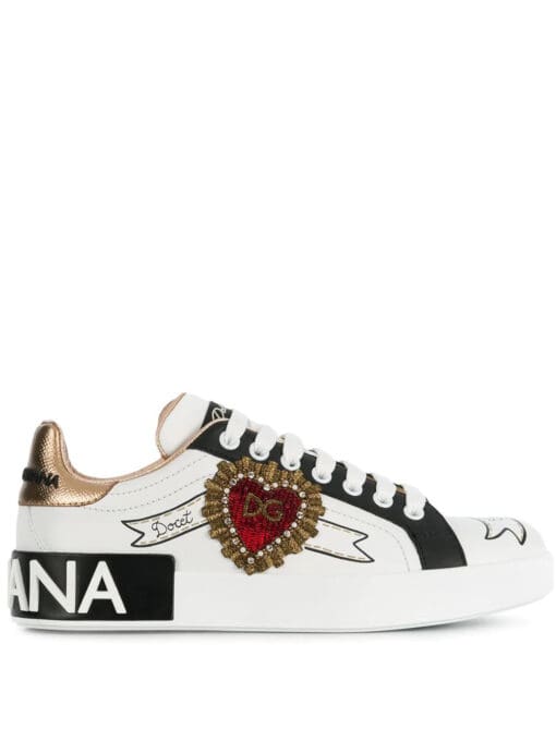 Dolce & gabbana  Portofino embroidered detail sneakers