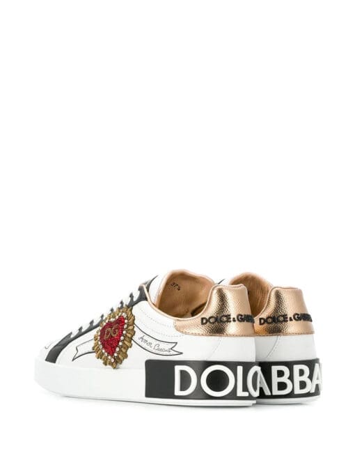 Dolce & gabbana  Portofino embroidered detail sneakers - Image 2