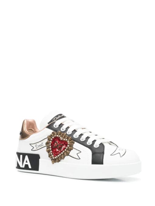 Dolce & gabbana  Portofino embroidered detail sneakers - Image 4