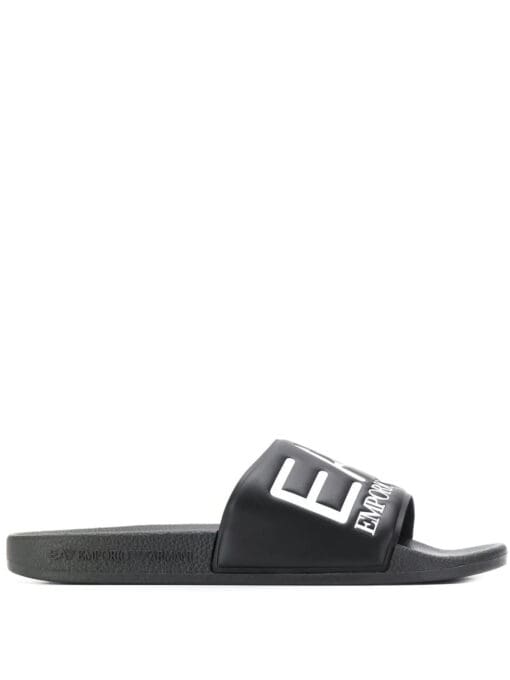 Ea7 Emporio Armani  embossed logo slides