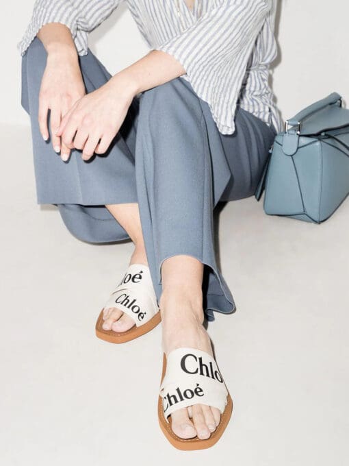 Chloé Woody logo strap slides - Image 3