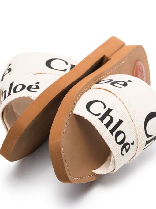 Chloé Woody logo strap slides - Image 2