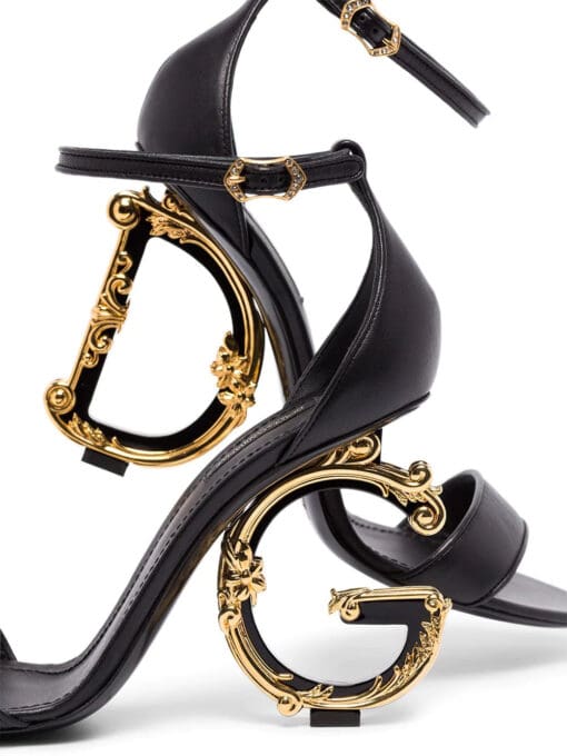 Dolce & gabbana  105 mm Keira baroque logo sandals - Image 4