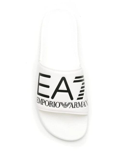 Ea7 Emporio Armani  logo-embossed faux-leather slides - Image 4