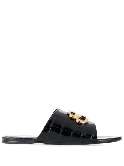 Balenciaga BB leather sandals