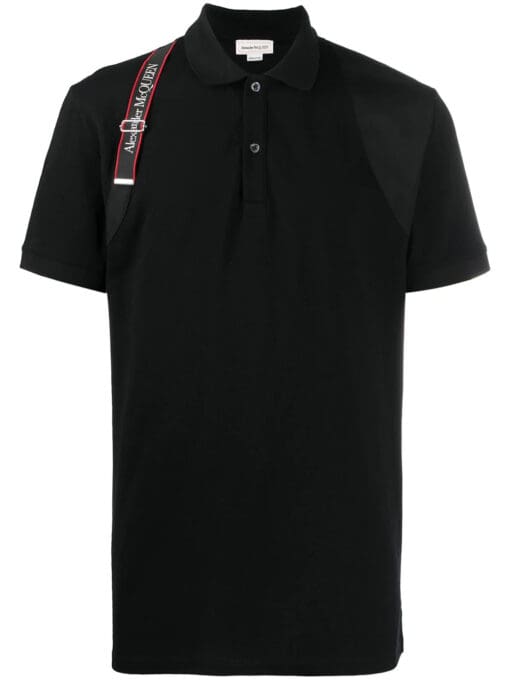 Alexander Mcqueen logo harness-strap polo shirt