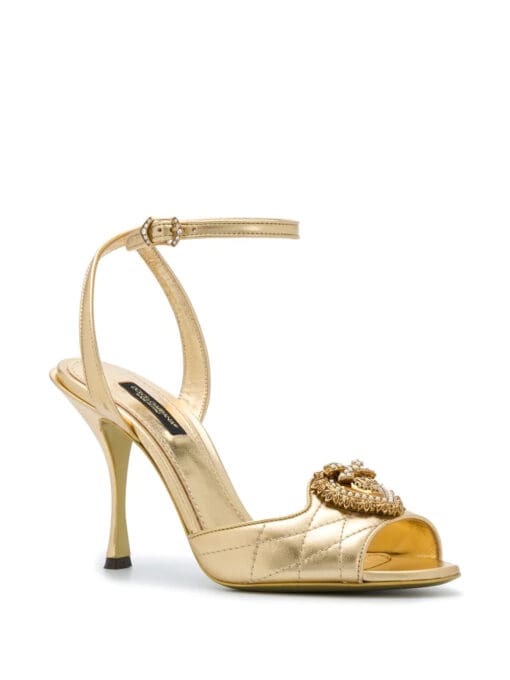 Dolce & gabbana  90mm Keira Devotion quilted sandals - Image 2