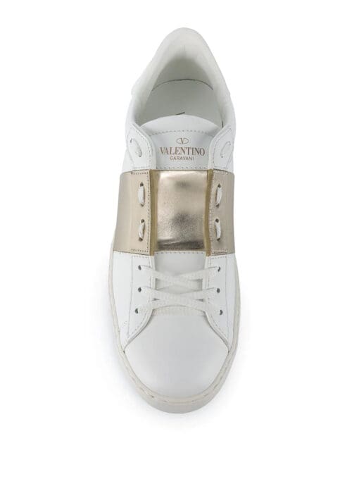 Valentino Garavani Open leather trainers - Image 4