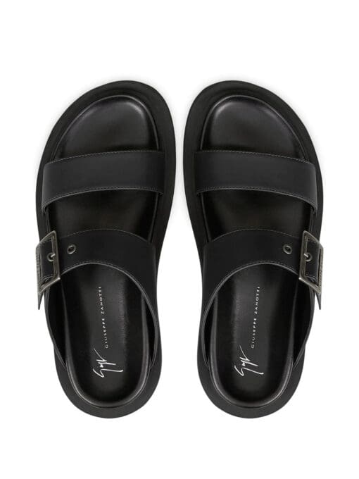 Giuseppe Zanotti  Livio double strap leather slides - Image 4