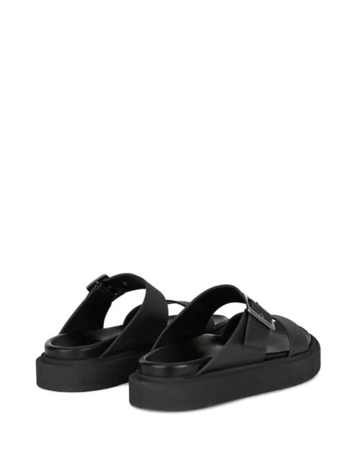 Giuseppe Zanotti  Livio double strap leather slides - Image 3