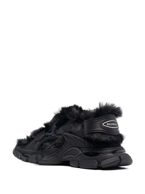 Balenciaga faux-fur Track sandals - Image 3