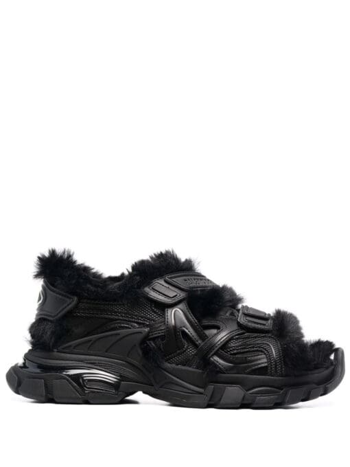 Balenciaga faux-fur Track sandals