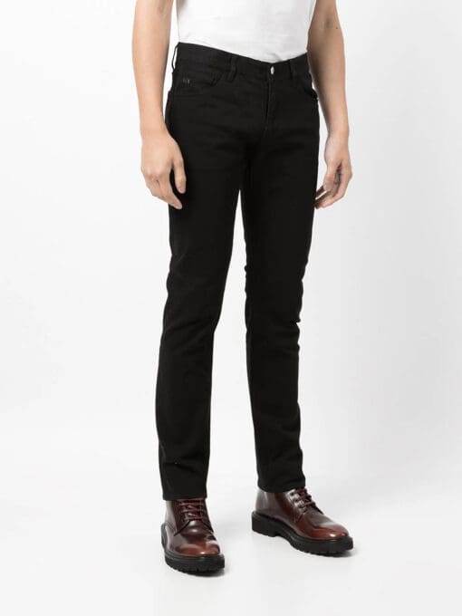 Armani Exchange logo-patch slim-fit jeans - Image 3