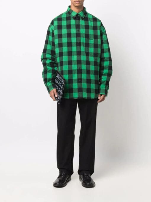 Balenciaga check-print cotton shirt - Image 2