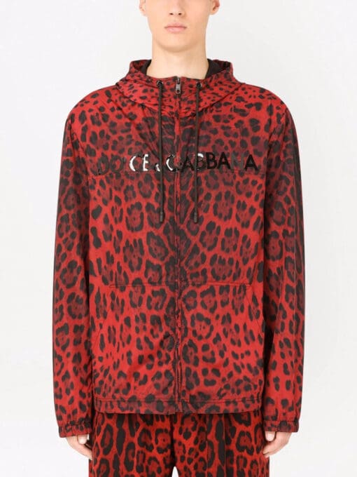 Dolce & Gabbana  leopard-print hooded jacket - Image 3