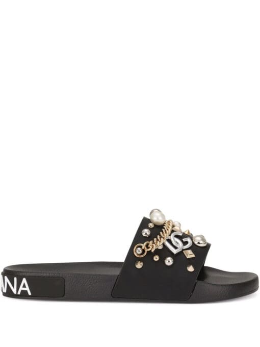 Dolce & Gabbana  stud-embellished slides