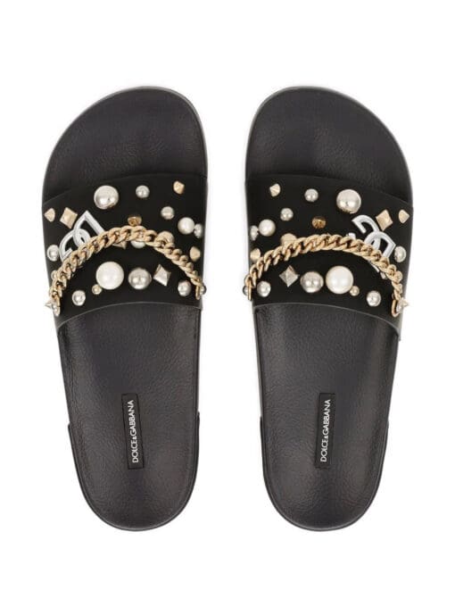 Dolce & Gabbana  stud-embellished slides - Image 4