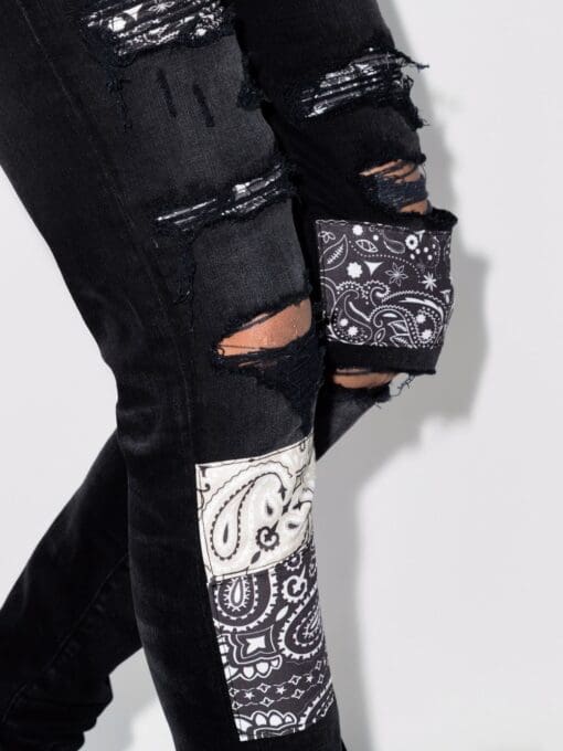 Amiri bandana-print skinny jeans - Image 4