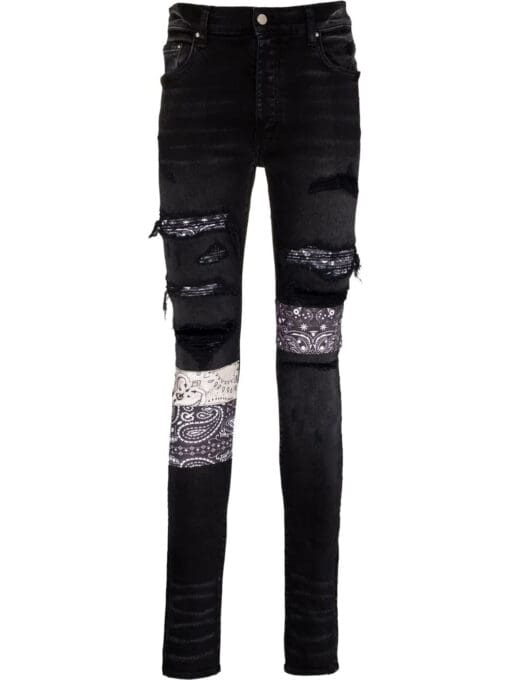 Amiri bandana-print skinny jeans