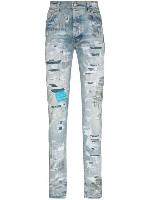 Amiri distressed-finish skinny jeans