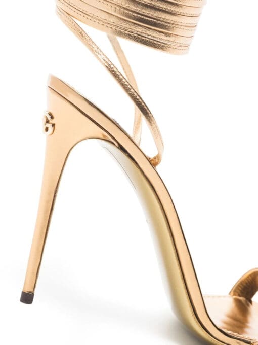 Dolce & gabbana  Keira 105mm metallic-effect sandals - Image 4