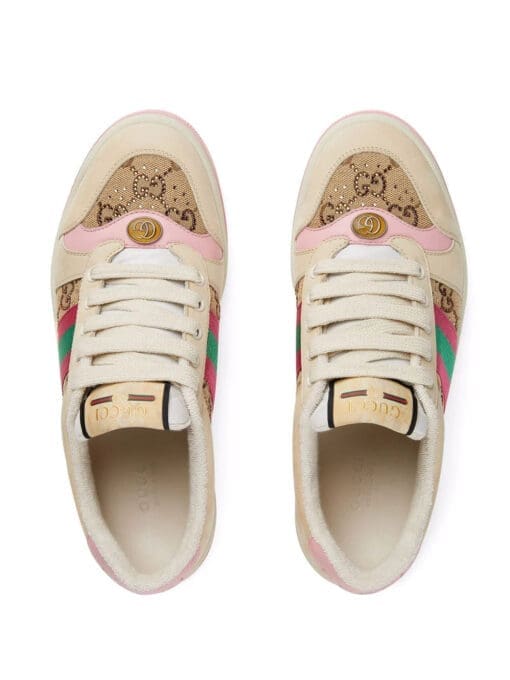 Gucci crystal-embellished GG Screener sneakers - Image 4