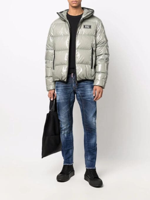 Dsquared2  high-shine hooded down jacket - Image 2