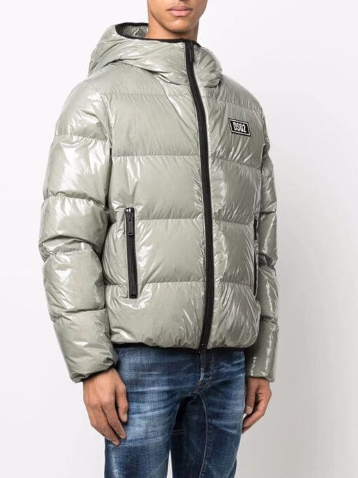 Dsquared2  high-shine hooded down jacket - Image 3