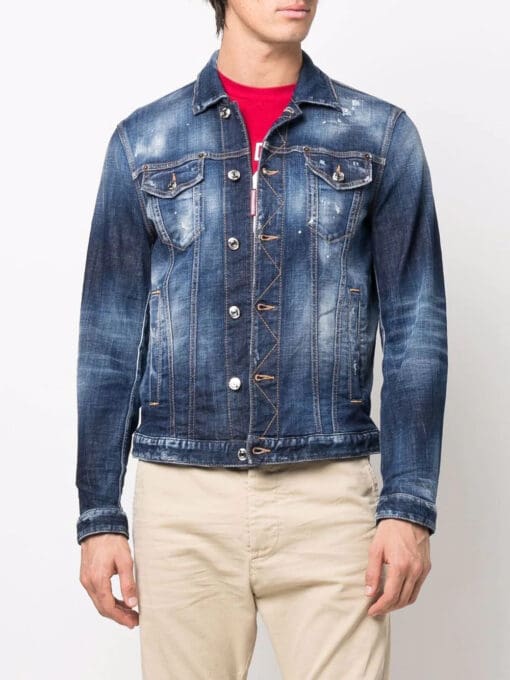 Dsquared2  Icon stonewashed denim jacket - Image 3