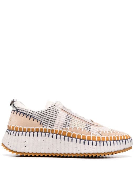 Chloé whipstitch-trim trainers