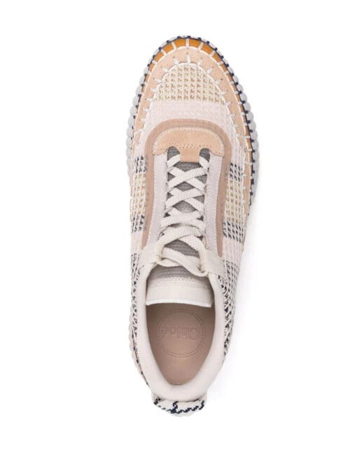 Chloé whipstitch-trim trainers - Image 4