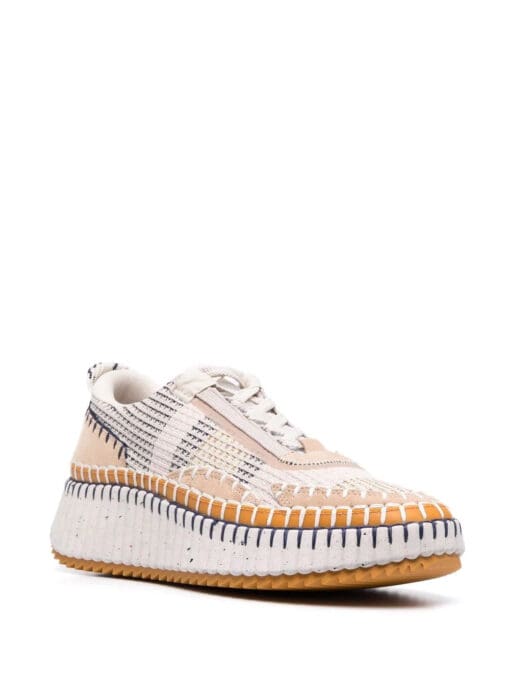 Chloé whipstitch-trim trainers - Image 2