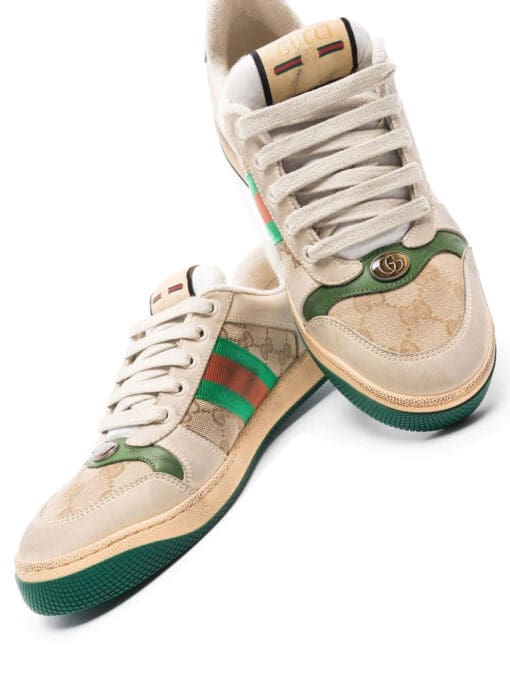 Gucci logo-plaque lace-up sneakers - Image 2