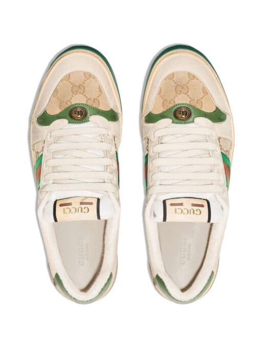 Gucci logo-plaque lace-up sneakers - Image 4