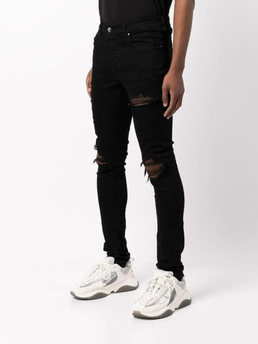 Amiri distressed ultra suede jeans - Image 3