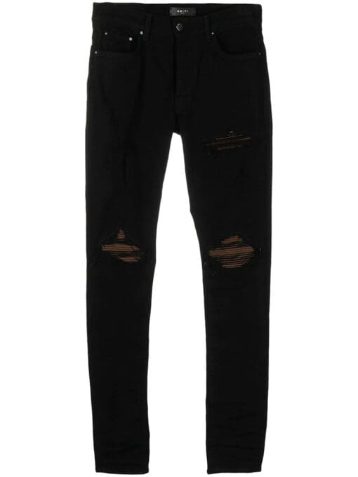 Amiri distressed ultra suede jeans