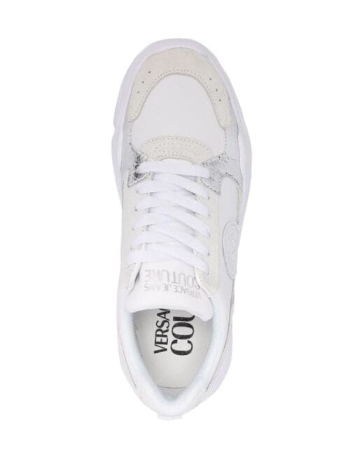 Versace logo-patch lace-up sneakers - Image 4