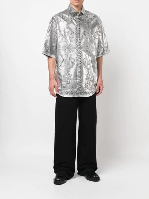 Versace Silver Baroque silk shirt - Image 2