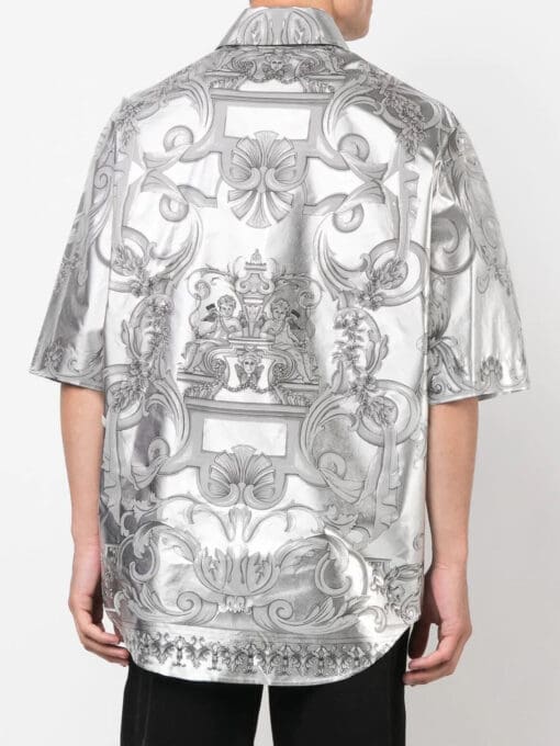 Versace Silver Baroque silk shirt - Image 4