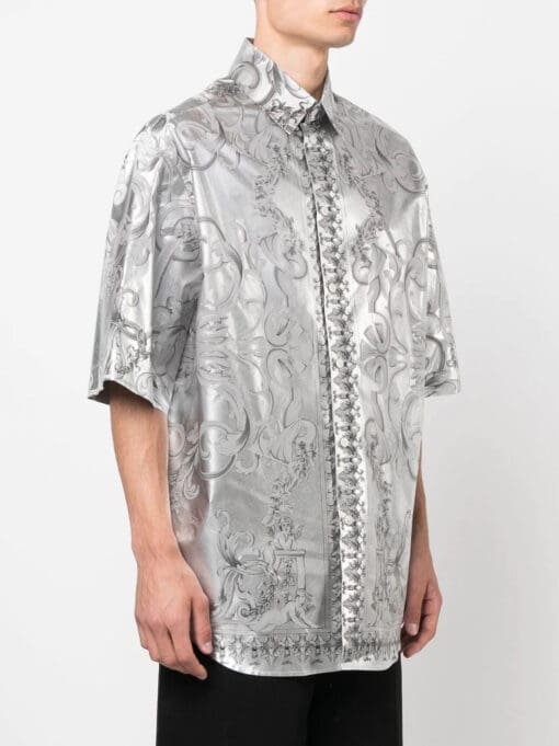 Versace Silver Baroque silk shirt - Image 3