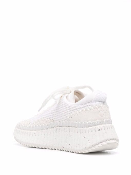 Chloé waffle-knit whipstitch-trim sneakers - Image 3