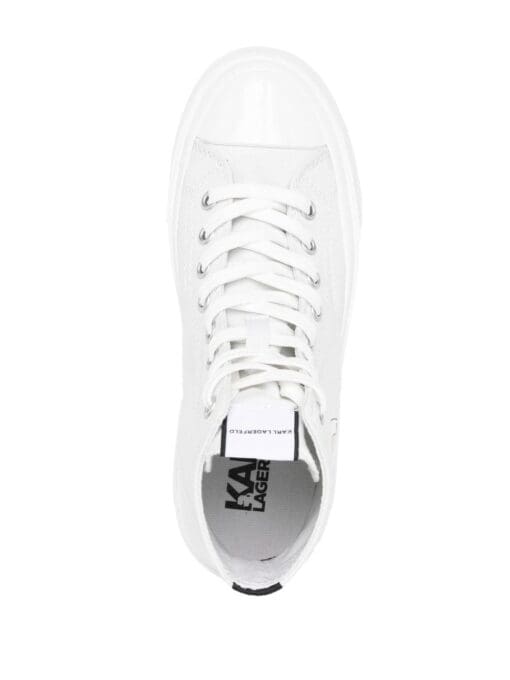 Karl Lagerfeld logo-print hi-top sneakers - Image 4