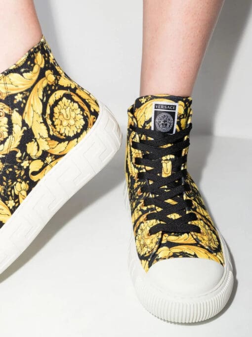 Versace baroque print high-top sneakers - Image 3