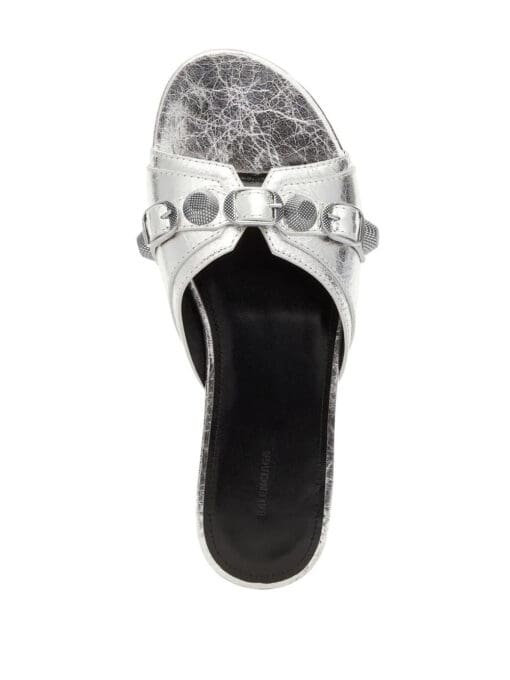 Balenciaga Cagole metallic-effect sandal - Image 4