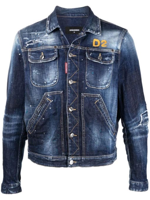 Dsquared2  embroidered-logo denim jacket