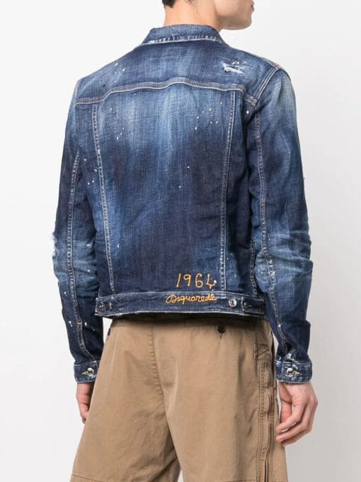 Dsquared2  embroidered-logo denim jacket - Image 4