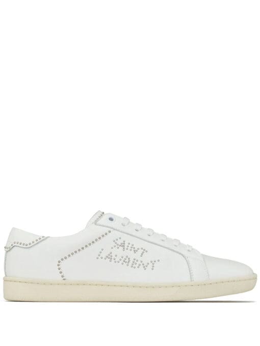 Saint Laurent studded low-top leather sneakers