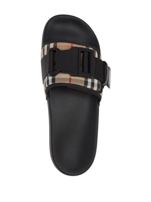 Burberry  buckle-strap Vintage Check slides - Image 4