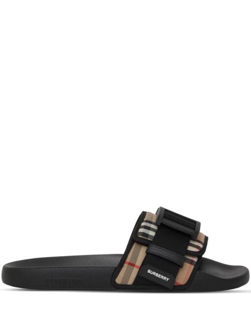 Burberry  buckle-strap Vintage Check slides