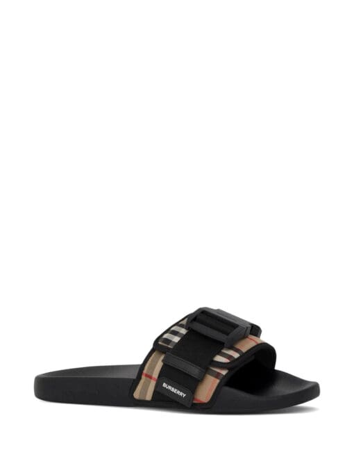 Burberry  buckle-strap Vintage Check slides - Image 2